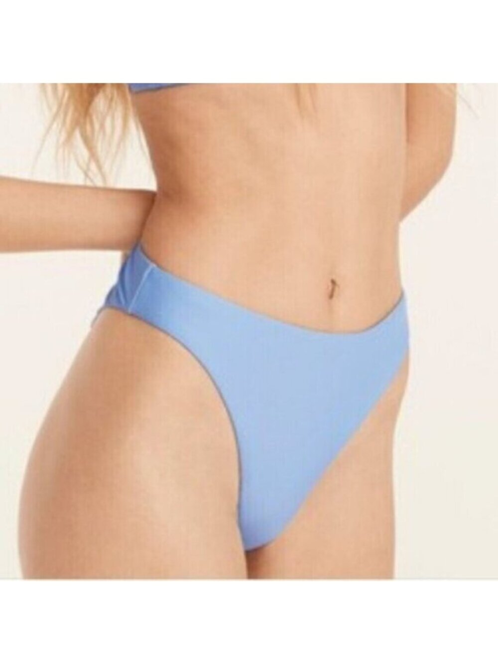 NWT J. Crew Women's Blue High Rise Bikini Bottoms Size Small